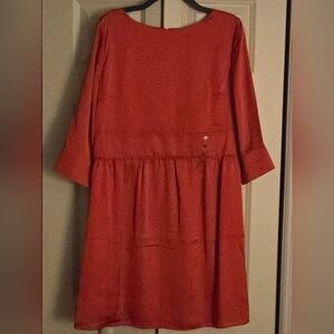 Emily McCarthy NWT Satin Fiery Red Dress Size L